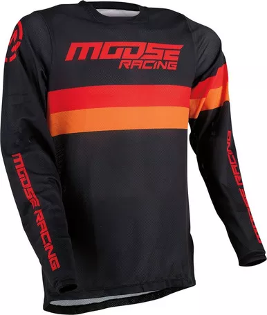 Moose Racing Sahara Black Orange Red Jersey
