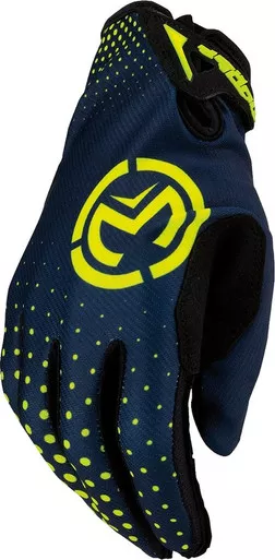 Moose Racing SX1 Navy Hi-Viz Yellow Gloves