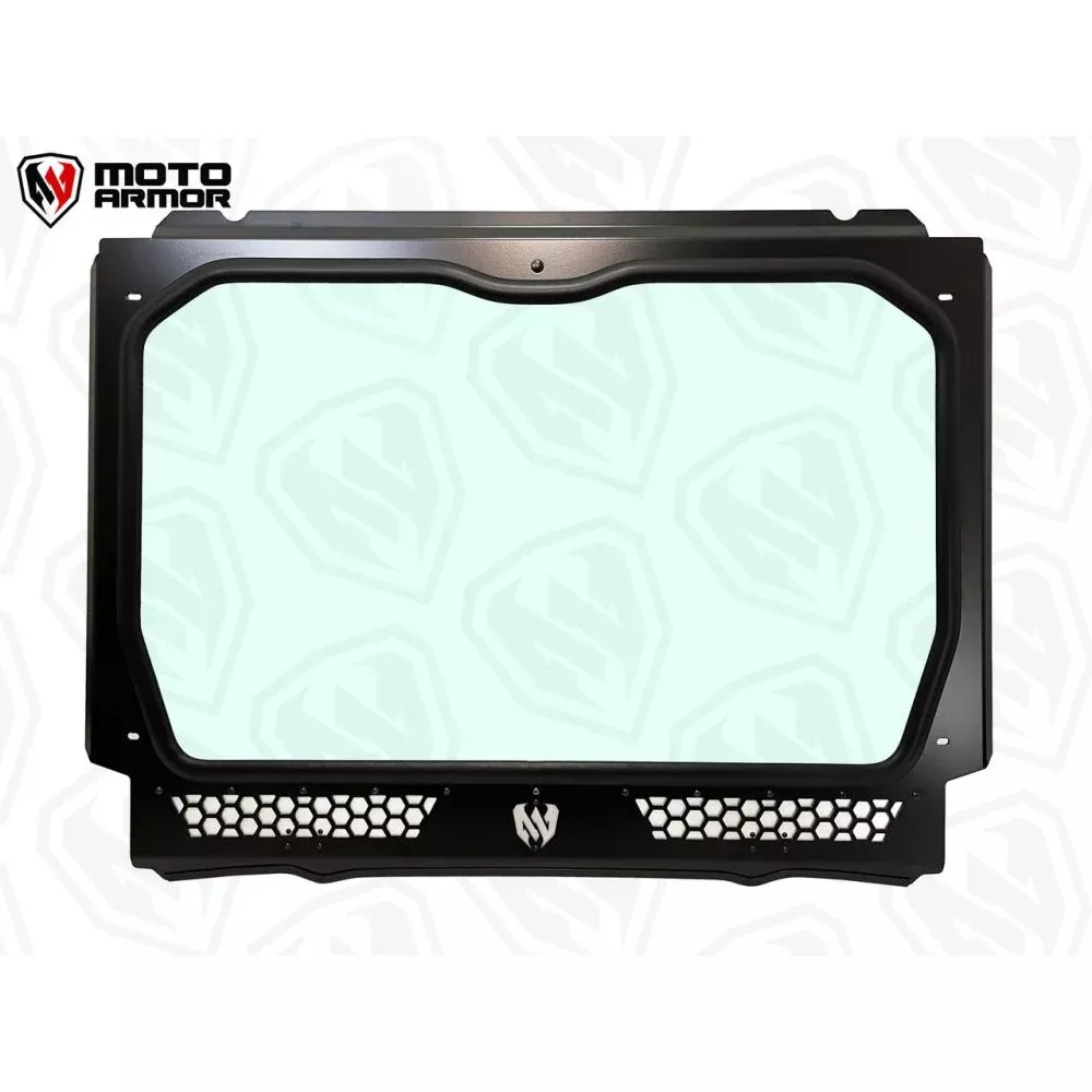 Moto Armor Full Glass Windshield MA-RZPRO-2V-WS-GLS-BLK-Y
