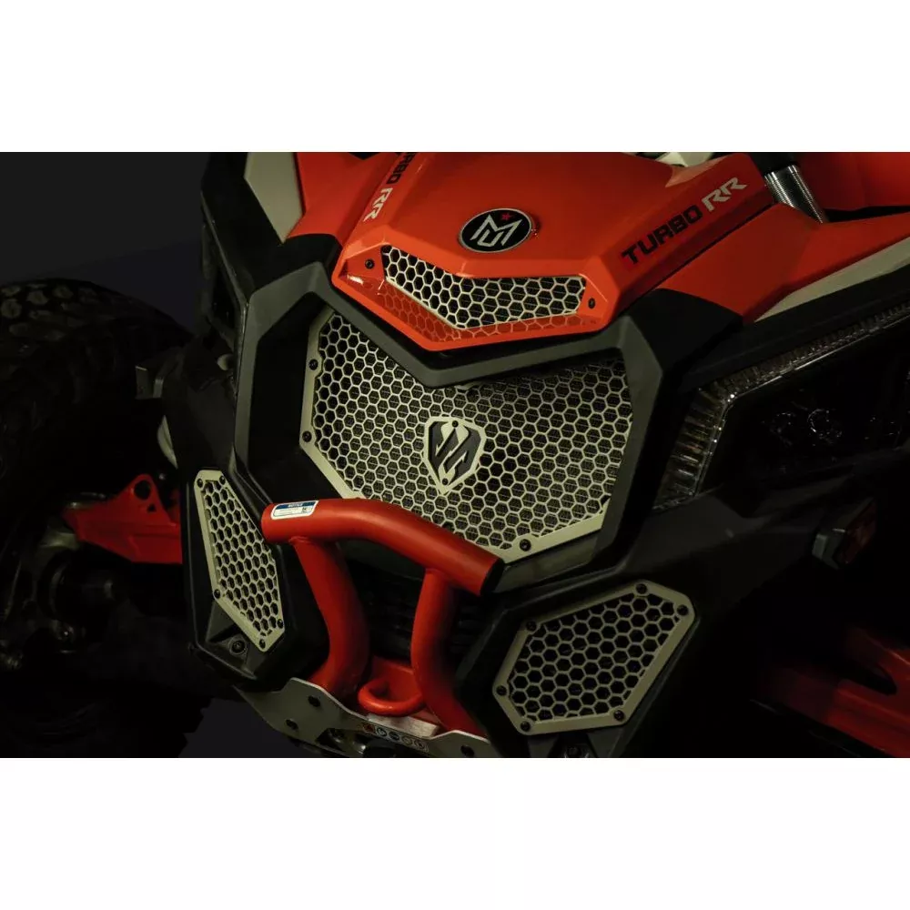Moto Armor Premium Radiator Grill Set Raw Trim Black Mesh For Can-Am Maverick X3 2017-2024