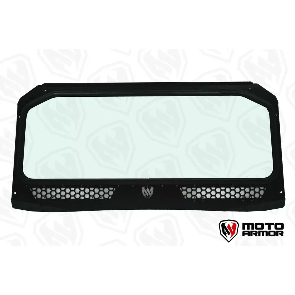 Moto Armor Vented Full Glass Windshield MA-GEN-WS-GLS-BLK-N