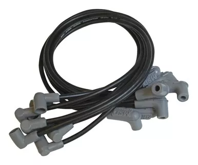 MSD 8.5mm Super Conductor Spark Plug Wire Set Black 90Â° Boots for Small Block Chevy 31653