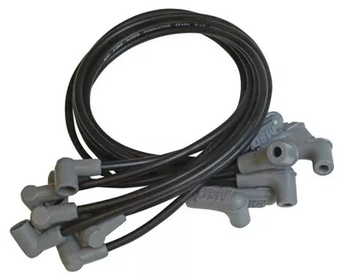 MSD 8.5mm Super Conductor Spark Plug Wire Set Black Small Block Chevy Socket 31593