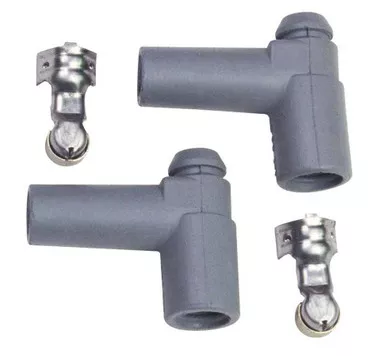 MSD Silicone 90 Degree HEI Spark Plug Boots and Terminals 2 Per Card 3320