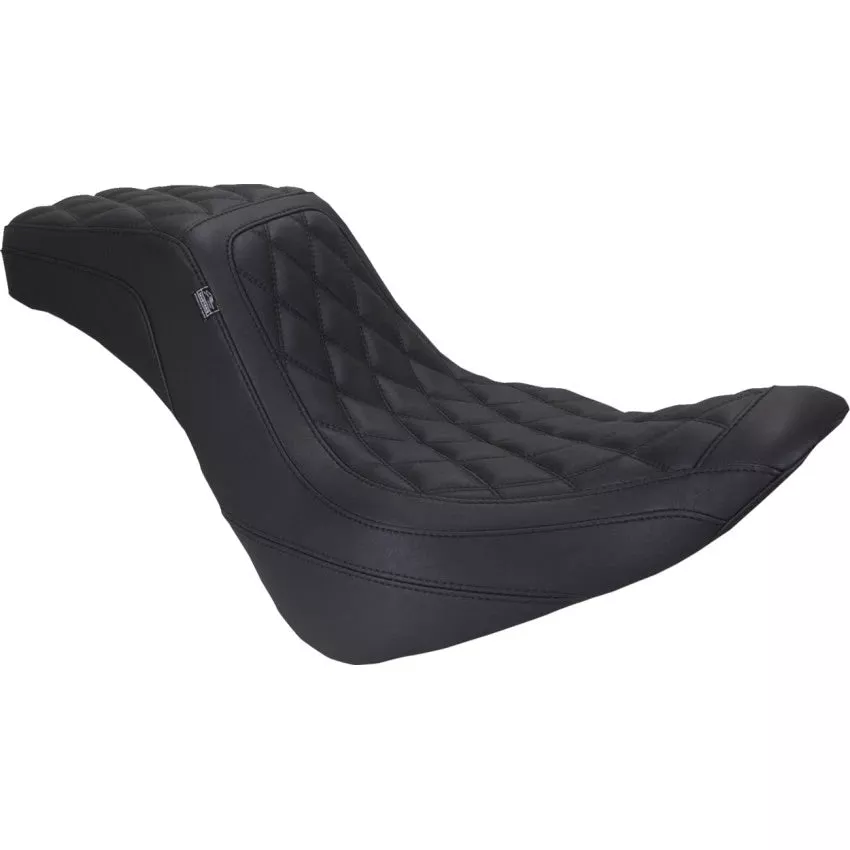 Mustang 78808 Squareback Seat - Black Double Diamond - Harley FL/FX '18-'25