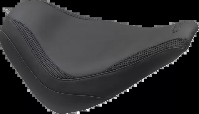 Mustang Black Runaround Basketweave Seat for 2018-21 Harley Softail Slim FLSL