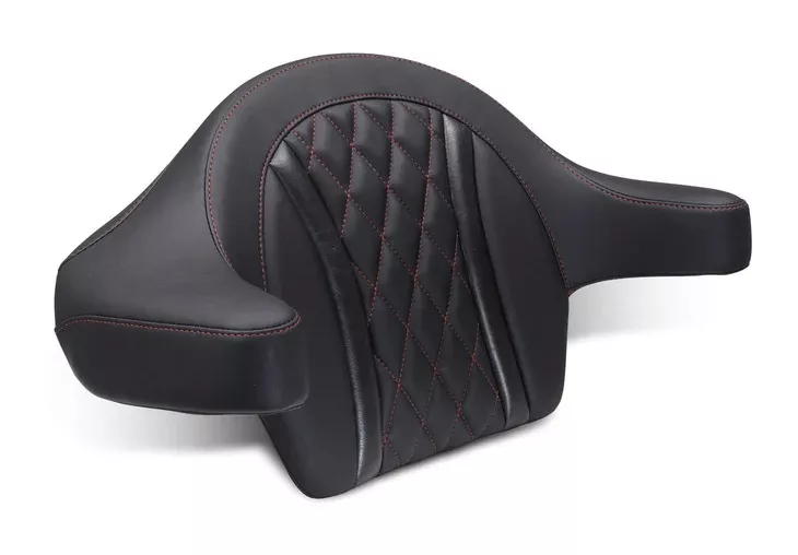 Mustang Deluxe Diamond Extended Arm Wrap-Around Backrest For Harley FLHX / FLTRX 2023-2025