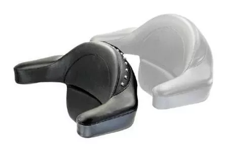 Mustang Seats Extended ArmWrap-Around Backrest for Harley Davidson Touring Models 1986-2013 -Smooth, Chrome Studs (with King Tour Pak Only)
