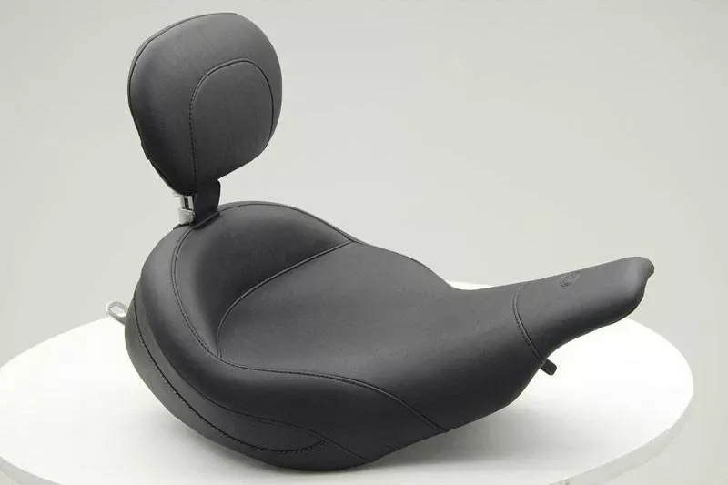 Mustang SeatsVintage Super Solo Seat w/ Driver Backrest No Studsfor '97-07 FLHT/FLTR
