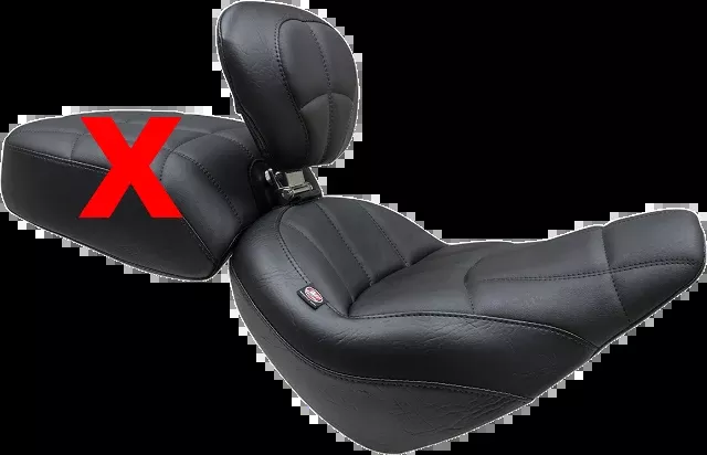 Mustang Vinyl Cube Motorcycle Solo Seat & Backrest 2018-2021 Harley Softail FXBB