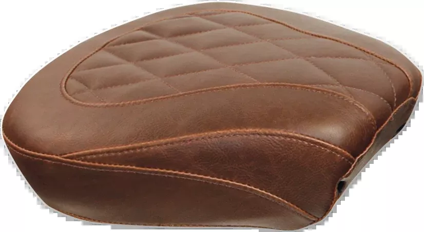 Mustang Wide Tripper Brown Diamond Pillion Seat for 2008-2025 Harley Touring