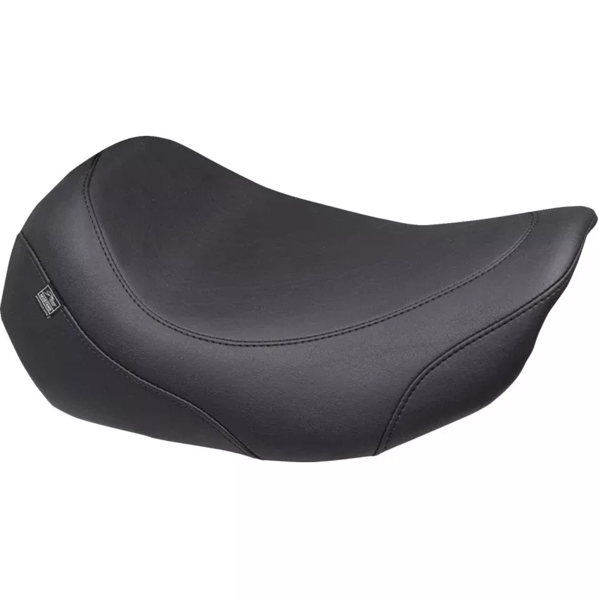Mustang Wide Tripper Solo Seat – No Backrest Receiver – Black Stitch – FLT/FLH