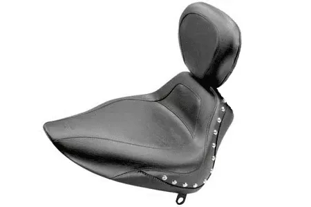 MustangSport Solo Seat with Driver Backrestfor Heritage Springer '00-05 (w Standard Rear Tire) -Studded