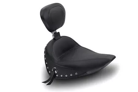 MustangStandard Solo Seat w/ Driver Backrest for all Softails '00-06 WITH a Standard Rear Tire - Studded