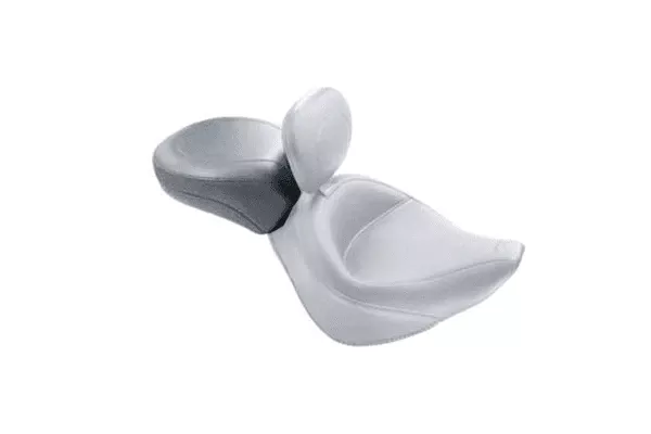 MustangWide Recessed Rear Seat (for Driver Backrest Solos) on Cross Bones FLSTSB '08-Up w/ 200mm Wide Tire -Plain/Vintage