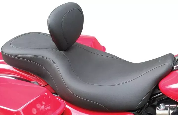MustangWide Tripper Seat w/ Driver backrestfor FLHX Street Glide '06-07 & FLHT/FLTR/FLHR Screamin' Eagle '97-05 & Road King '97-07