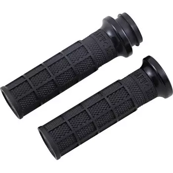 ODI Hart-Luck Signature V-Twin Lock-On Grips - Black/Black - Cable Throttle