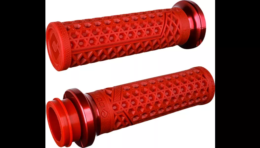 ODI Vans V-Twin Lock-On Grips – Throttle By Wire – Red / Red