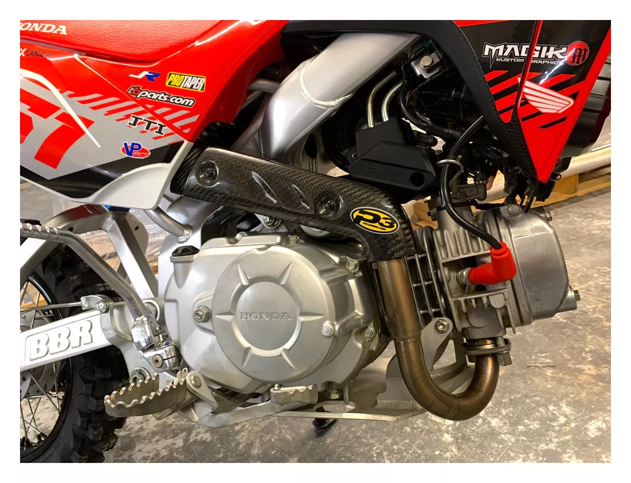 P3 Carbon Fiber Pipe Guard Honda CRF110F 2019-2027