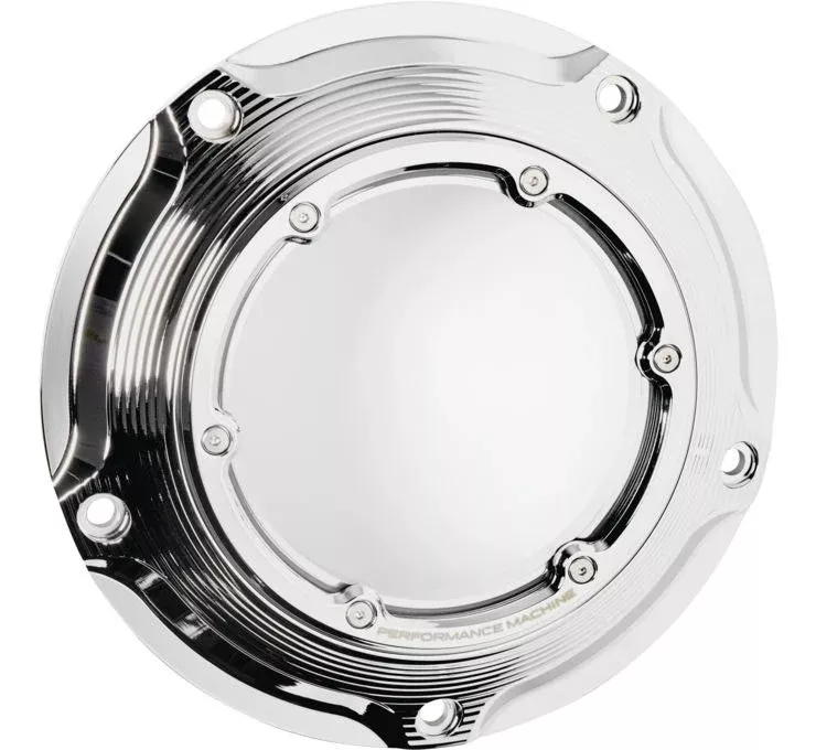 Performance Machine Chrome Vision Clear Derby Cover Harley Touring 16-Up