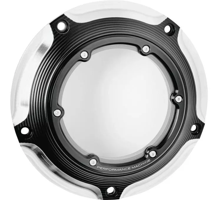 Performance Machine Contrast Cut Vision Clear Derby Cover Harley Touring 16-Up