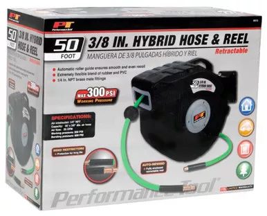 Performance Tool M613 50ft x 3/8 Inch Hybrid Air Hose