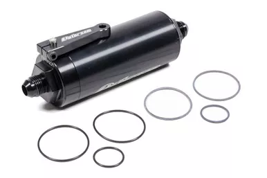 Peterson Fluid Fuel Filter -8an 100 Micro w/Ball Valve 09-0625