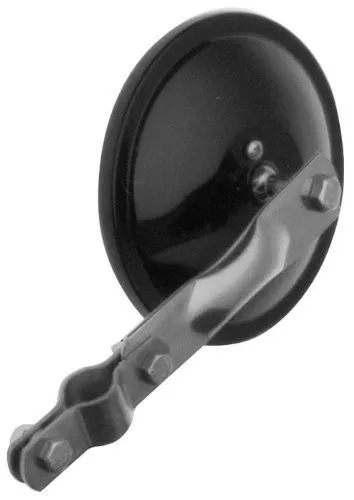 Peterson Manufacturing 655 Convex Round Clamp On Mirror Black 6"