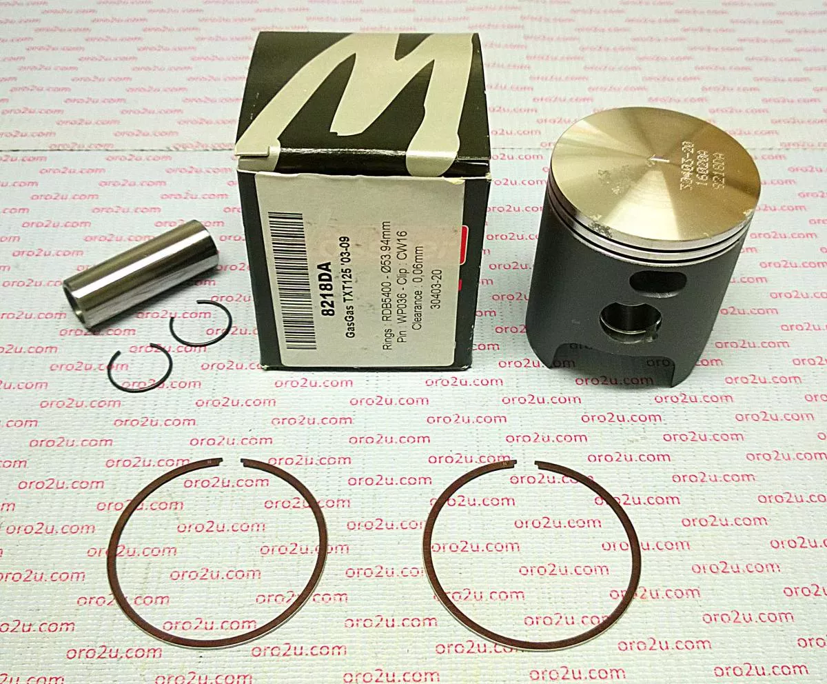 PISTON KIT 03-09 TXT125 GASGAS, FORGED WOSSNER 8218DB