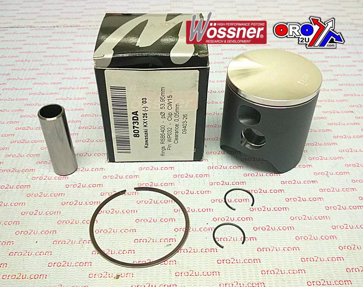 PISTON KIT 03 KX125 54.00 C, WOSSNER 8073DC KAWASAKI MX