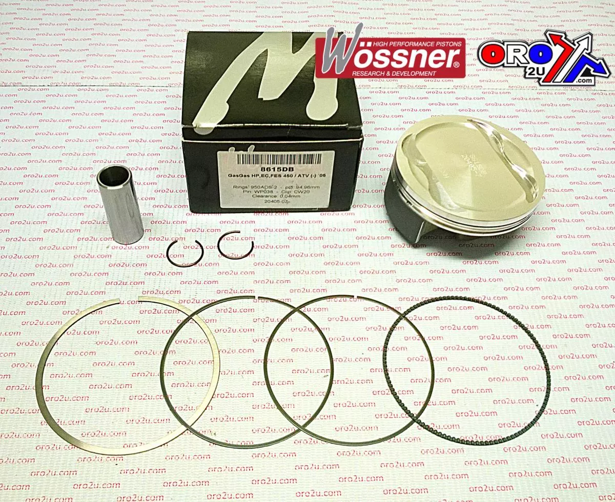PISTON KIT 05 GASGAS 450 95.00, FORGED WOSSNER 8615DB