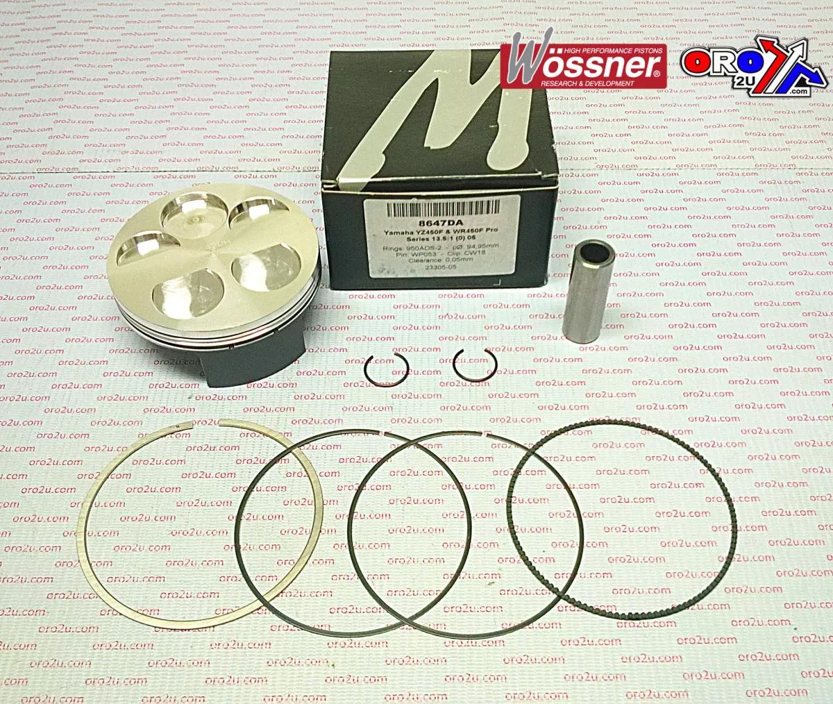 PISTON KIT 05 YZF/WR450F 95 HC, WOSSNER 8647DB