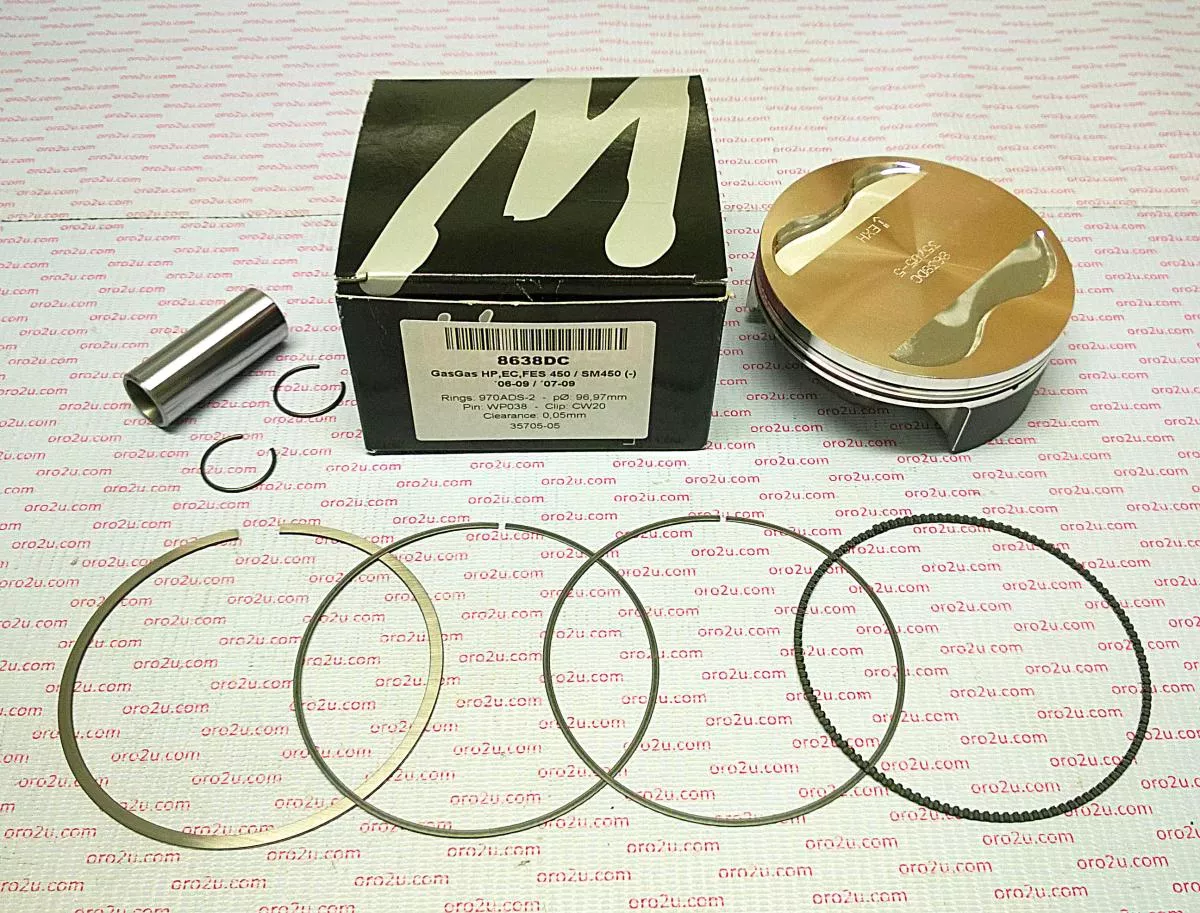 PISTON KIT 06-09 GASGAS 450 97, FORGED WOSSNER 8638DA