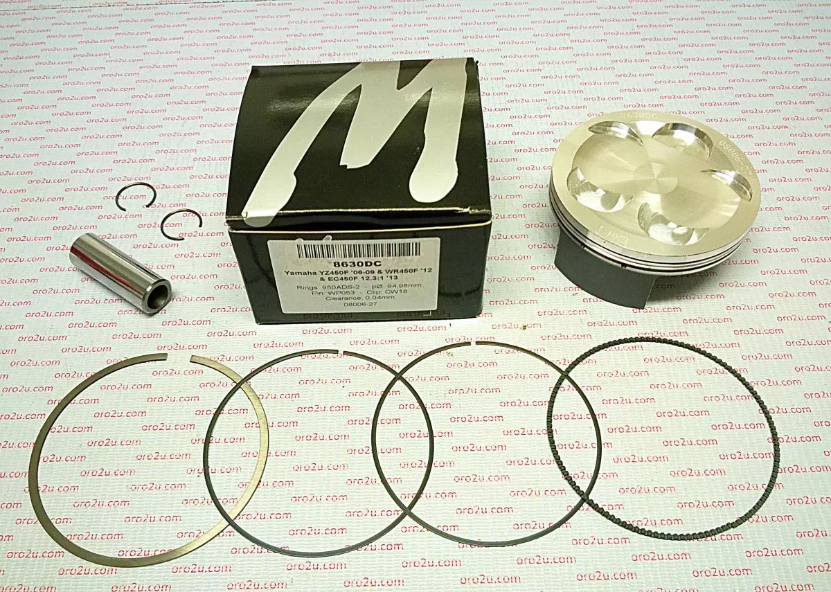 PISTON KIT 06-09 YZF WR450F 95, FORGED WOSSNER 8630DA, 2S2-11631-20-00