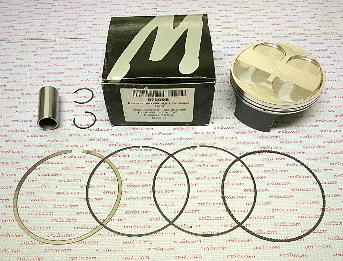 PISTON KIT 08-12 KFX450 96.00, FORGED WOSSNER 8709DB