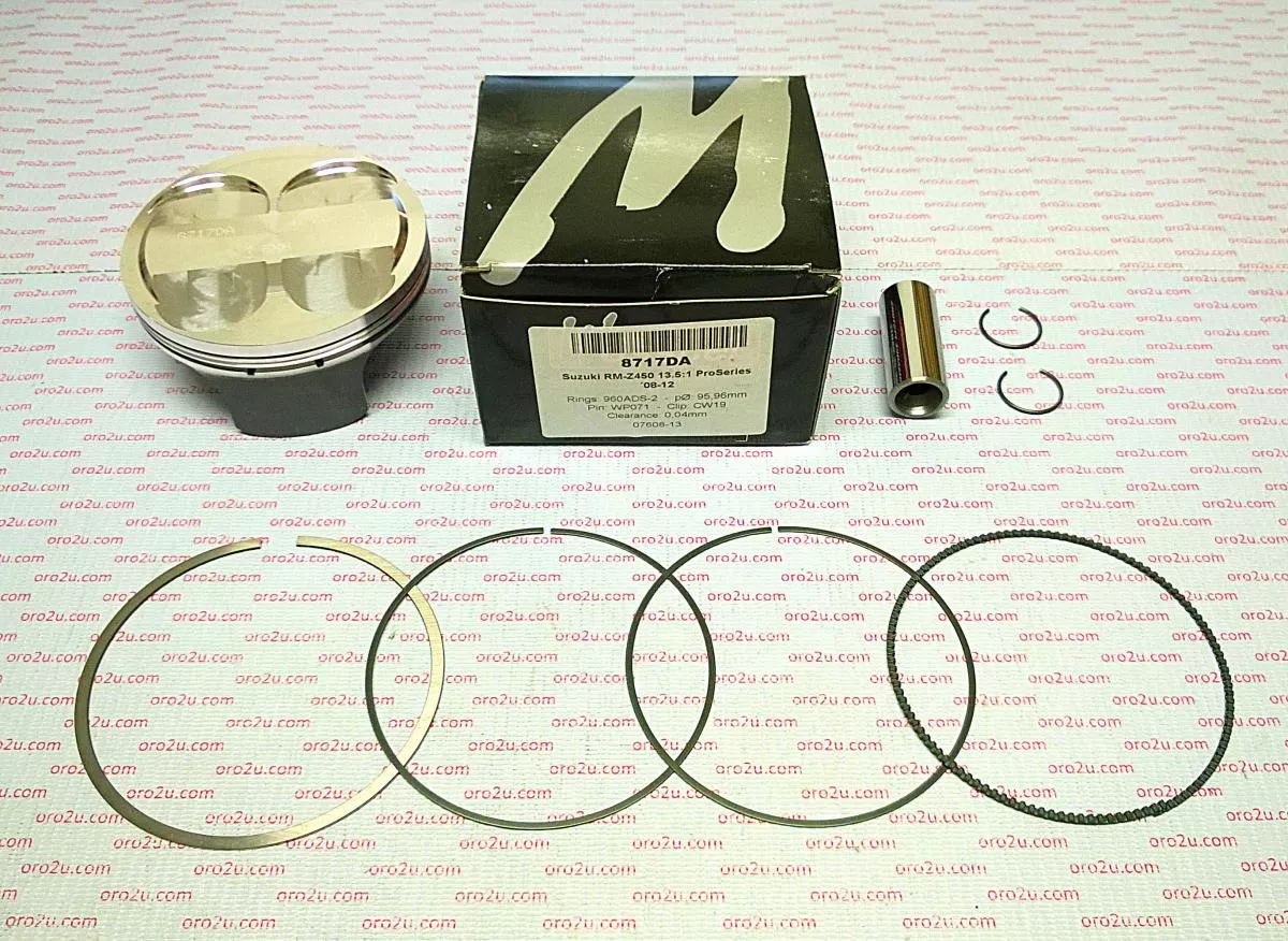 PISTON KIT 08-12 RMZ450 96 HC, FORGED WOSSNER 8717DB
