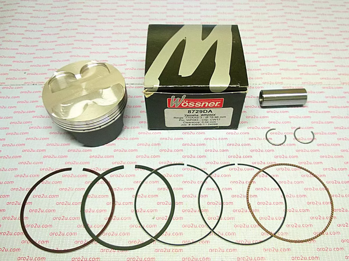 PISTON KIT 08-12 WR250X 77.00, COMP. 13.5:1 WOSSNER 8729DA