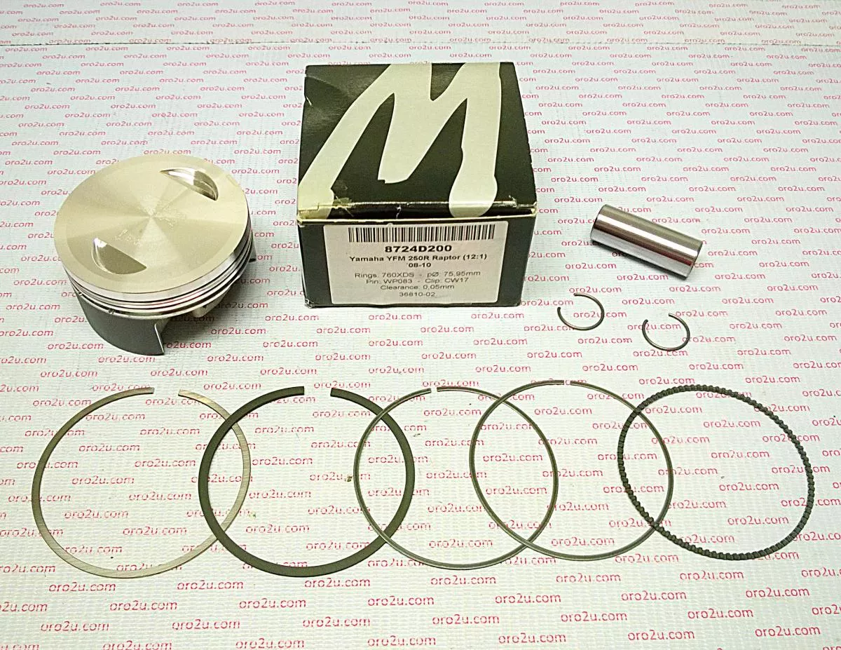 PISTON KIT 08-13 YFM250R 74.00, WOSSNER 8724DA YAMAHA ATV, 1S4-11631-20-A0