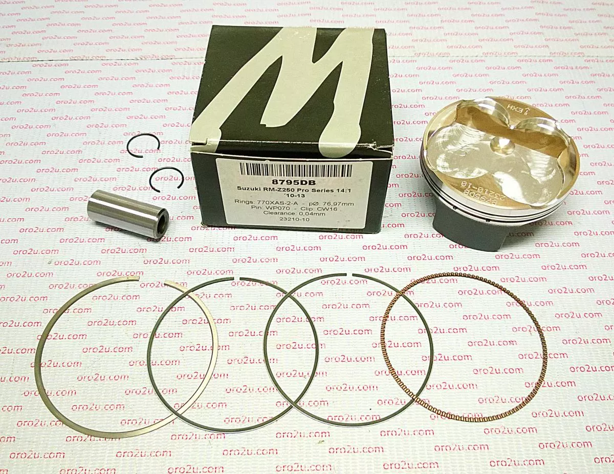 PISTON KIT 10-14 RMZ250 77 HC, COMP 14:1 WOSSNER 8795DC