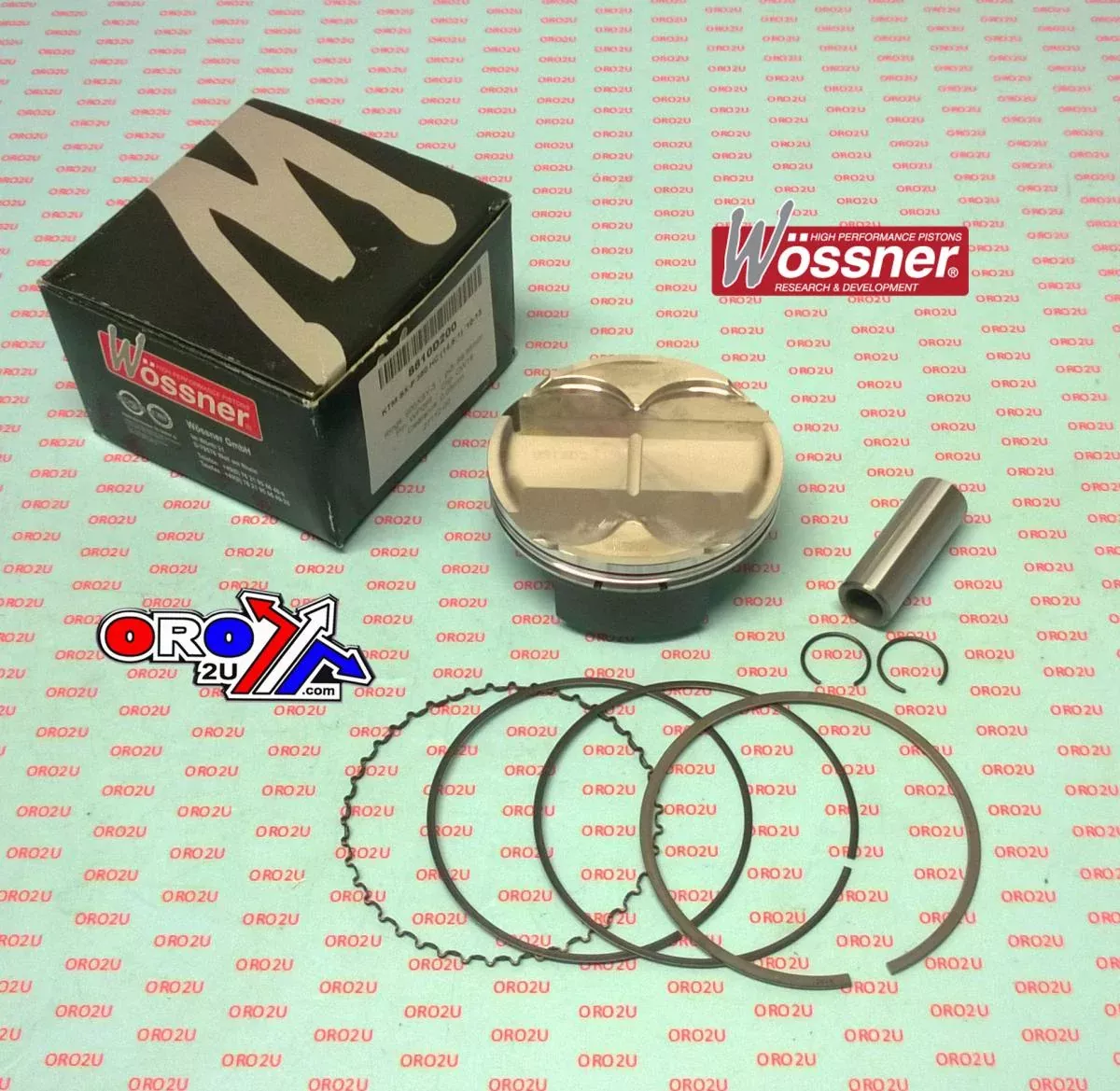 PISTON KIT 10-14 SXF350 90 HC, FORGED WOSSNER 8810D200 KTM