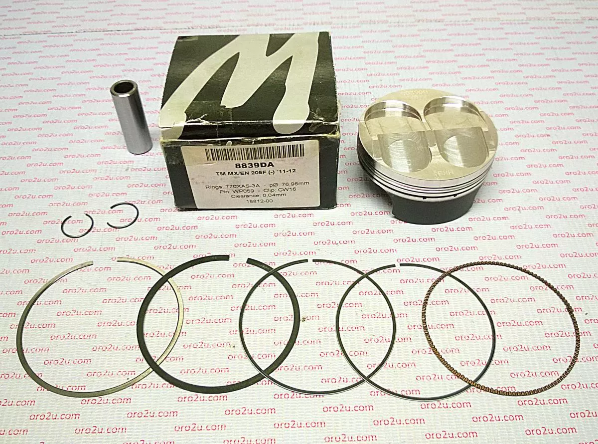 PISTON KIT 11-12 TM250F FI 77, FORGED WOSSNER 8839DB