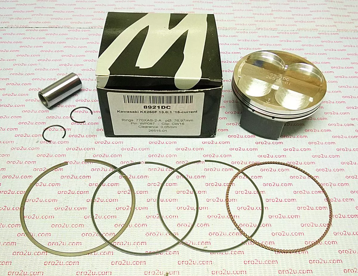 PISTON KIT 15-16 KX250F 77 B, 8921DB WOSSNER KAWASAKI, KXF250