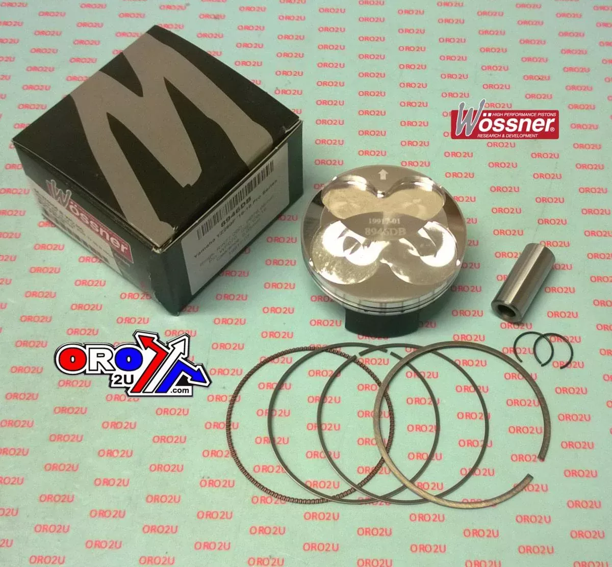 PISTON KIT 16-18 YZ 250F 77.00 A HIGH COMP., WOSSNER 8946DA, 1SM-11631-10-00