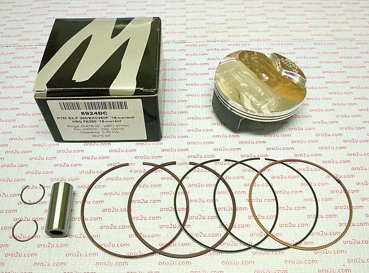 PISTON KIT 16-22 SXF250 78 HC WOSSNER 8924DC KTM, HIGH COMPRESSION 79030207000, WOSSNER 8924DC KTM