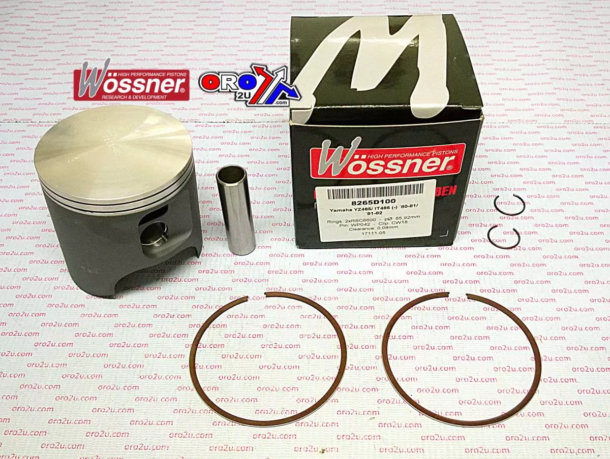 PISTON KIT 80-82 YZ IT465 85.0, WOSSNER 8265DA YAMAHA KIT