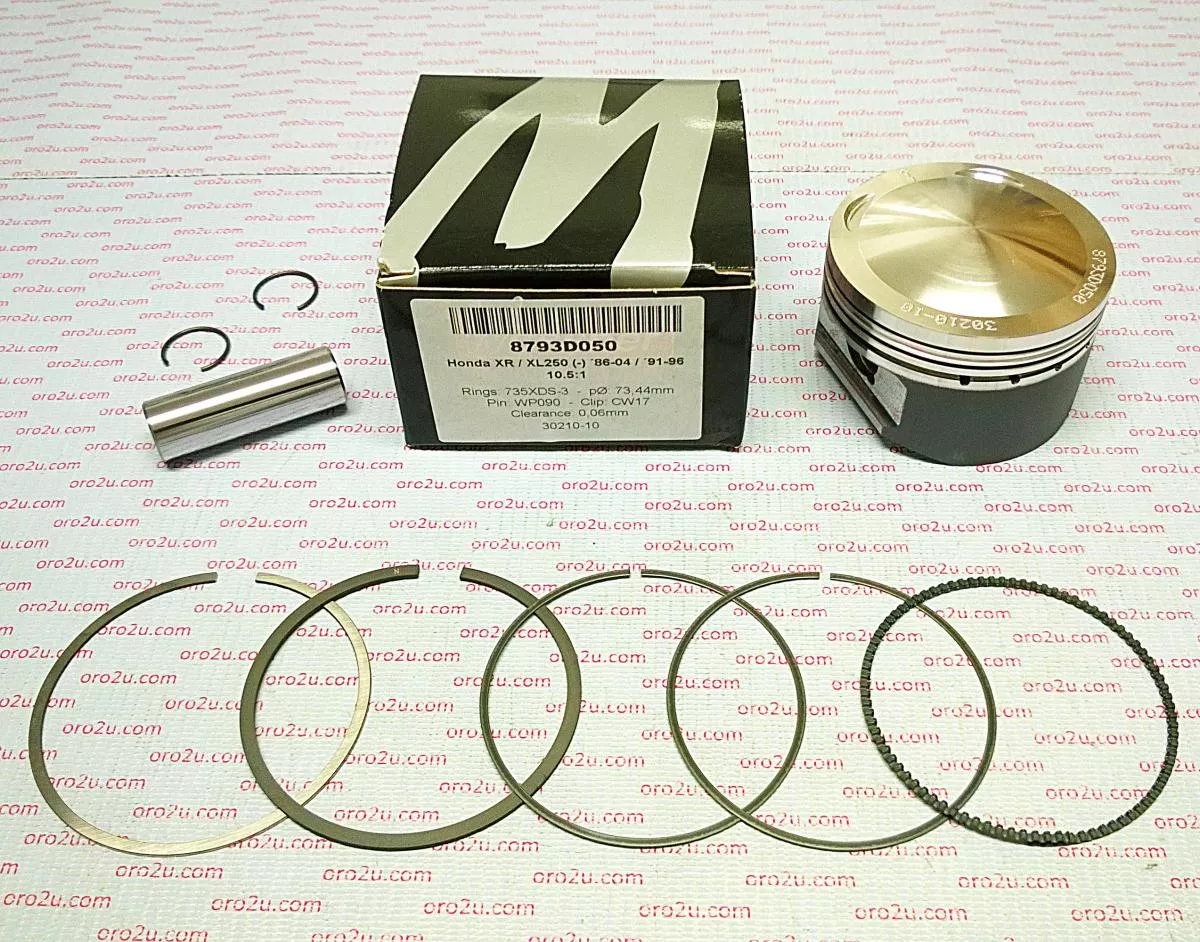 PISTON KIT 86-04 XR250 73.50, FORGED WOSSNER 8793D050