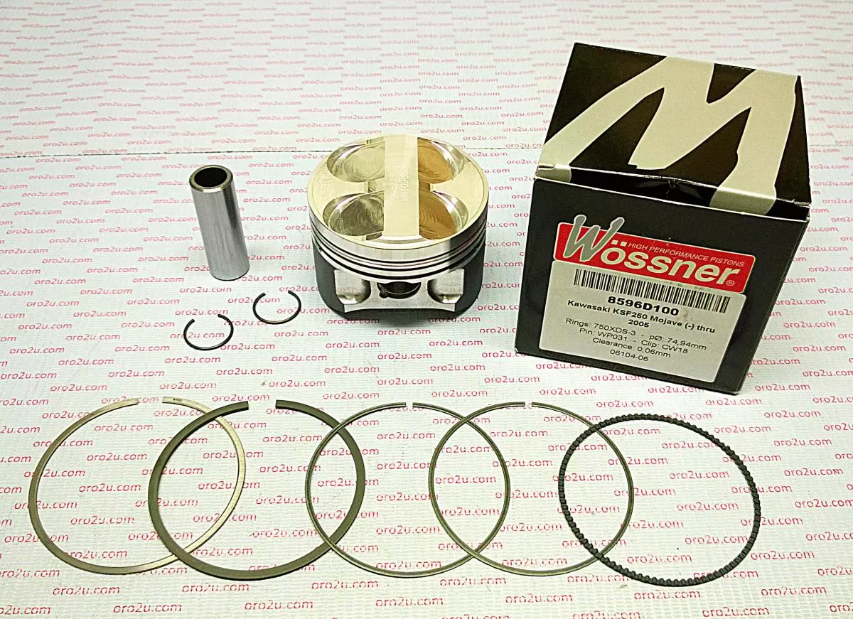 PISTON KIT 87-05 KSF250 74.50, FORGE WOSSNER 8596D050 ATV