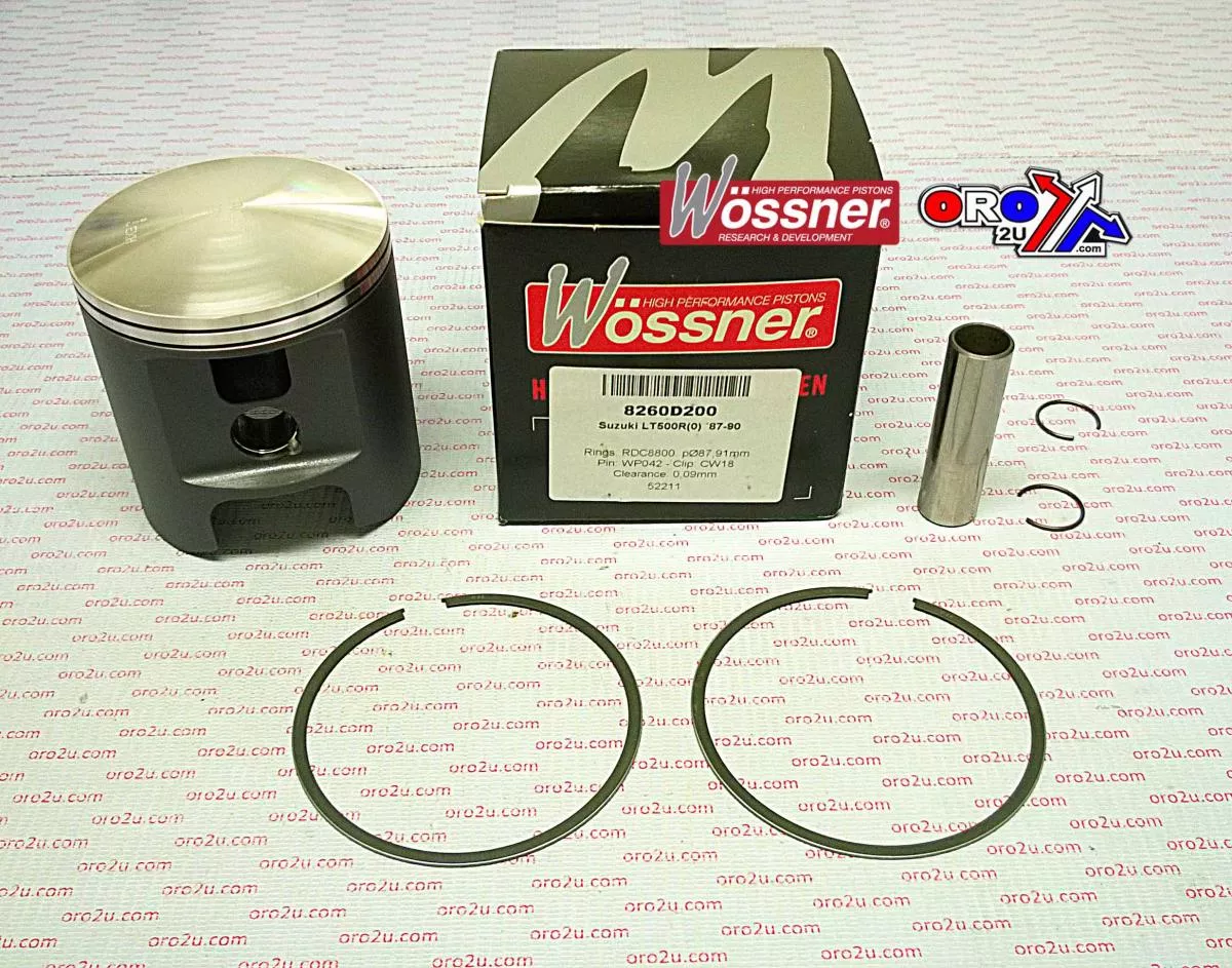 PISTON KIT 87-90 LT500R 87.00, WOSSNER 8260D100 SUZUKI ATV