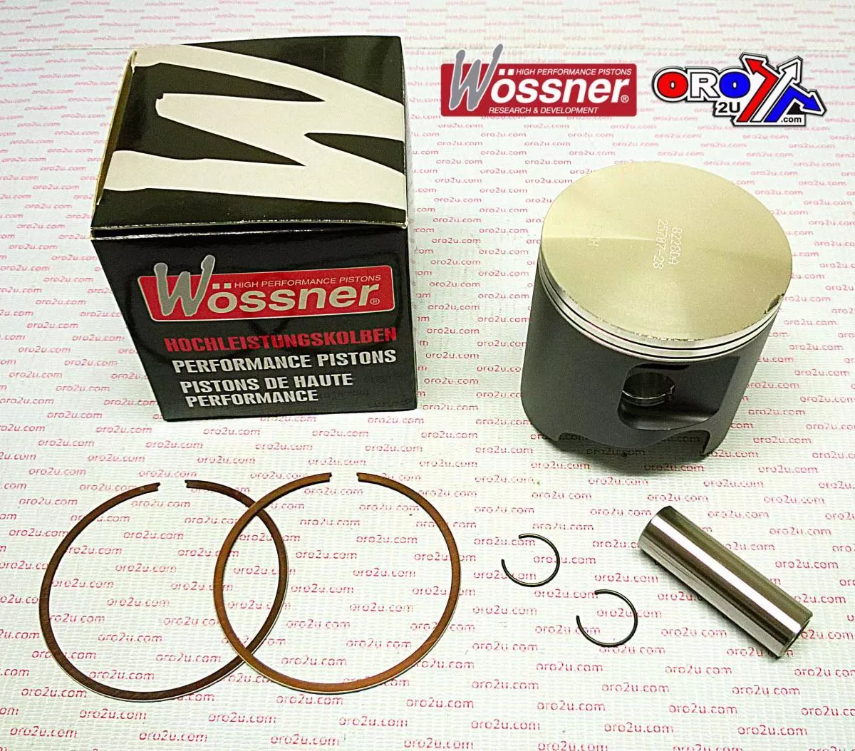 PISTON KIT 88-04 KX500 87.00, WOSSNER 8228D100 KAWASAKI MX