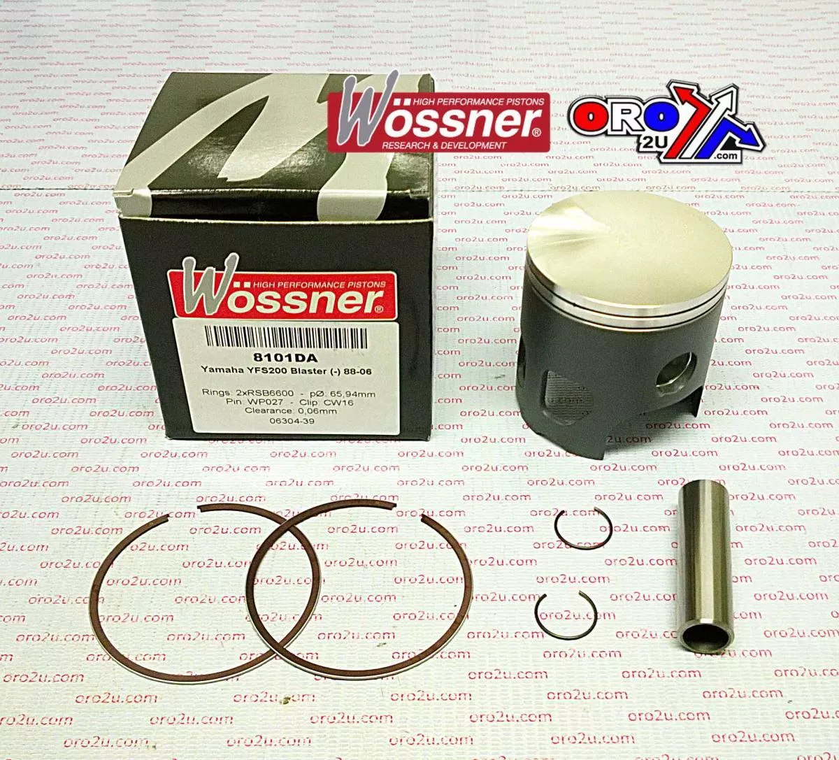 PISTON KIT 88-07 YFS200 67.50, WOSSNER 8101D150 YAMAHA ATV